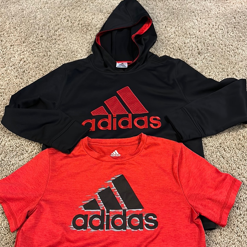 Adidas t-shirt and matching hoodie